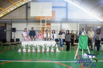 ENTREGA DA OBRA DA QUADRA POLIESPORTIVA DA ESCOLA MUNICIPAL PADRE PIVATO