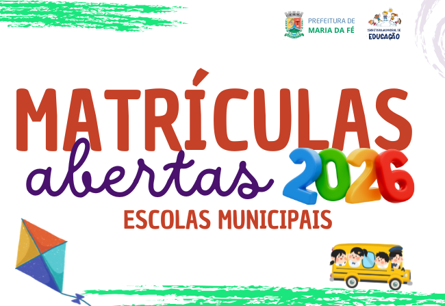 Matrículas abertas nas escolas municipais para o ano letivo de 2026
