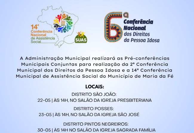 Maria da Fé realiza Pré-Conferências em preparação para Conferências Municipais de Direitos e Assistência Social