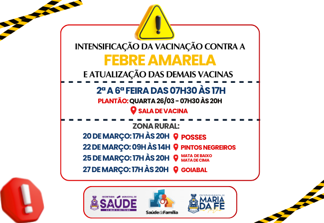  Intensificação da Vacinação contra a Febre Amarela e Atualização das Demais Vacinas