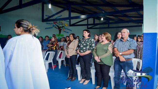 MISSA E ENTREGA DA OBRA DE REVITALIZAÇÃO DA ESCOLA JOÃO BERALDO NO BAIRRO MATA DO IZIDÓRO