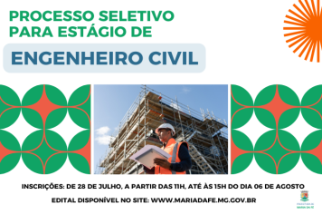 Prefeitura de Maria da Fé abre inscrições para o Processo Seletivo nº 02/2025 – Estágio em Engenharia Civil
