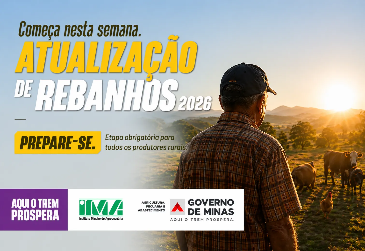 Etapa de Atualização de Rebanhos 2026 começa nesta sexta-feira (1) em Maria da Fé